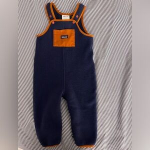 Navy Patagonia Fleece Overalls, 12-18 Months